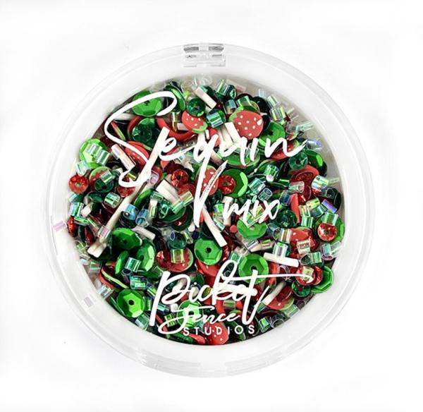Picket Fence Studios - Pailletten - Streuteile "Strawberry Daquiri" Sequin Mix