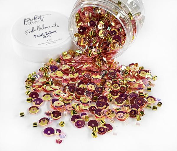 Picket Fence Studios - Streuteile "Peach Bellini" Embellishment
