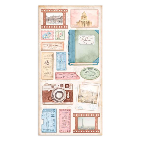 Stamperia - Designpapier "Create Happiness Oh lá lá " Paper Pack 6x12 Inch - 10 Bogen
