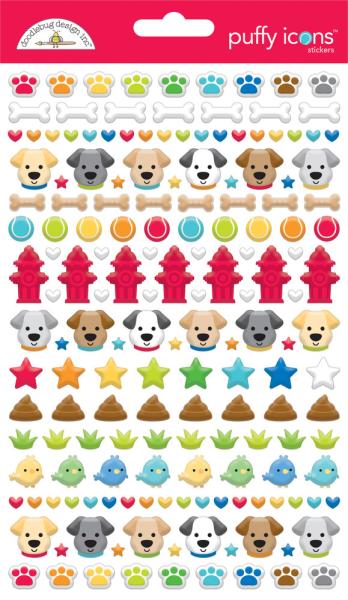 Doodlebug Design - Aufkleber "Doggone Cute" Puffy Icons Sticker