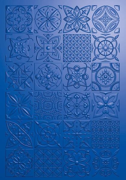 Crafters Companion - Prägefolder "Decorative Tiles" 3D Embossingfolder