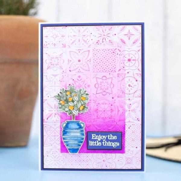 Crafters Companion - Prägefolder "Decorative Tiles" 3D Embossingfolder