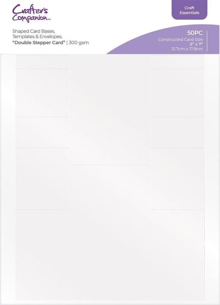 Crafters Companion - vorgestanzte Kartenrohlinge "Double Stepper Card" Die-Cut Card Bases & Envelopes