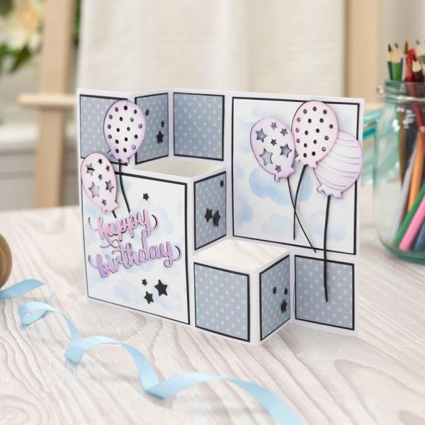Crafters Companion - vorgestanzte Kartenrohlinge "Tri-fold Shutter Card" Die-Cut Card Bases & Envelopes