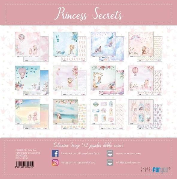 Papers For You - Designpapier "Princess Secrets " Paper Pack 30,5x32 cm - 12 Bogen 