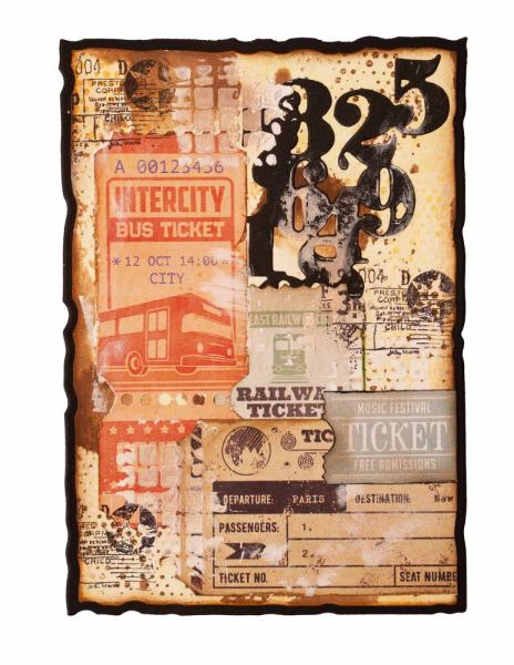 Studio Light - Tickets DIY Block Mini 7,4x10,5 cm "Vintage" 24 Bogen