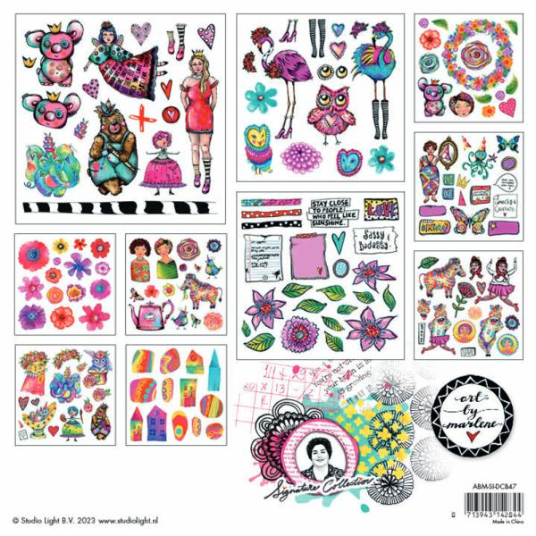 Art By Marlene - Stanzteile "Paper Elements" Essentials Die Cut Block - 20 Bogen