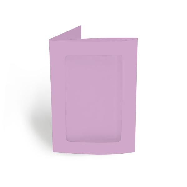 Passepartoutkarte rechteck 3-Fach DIN B6 in lavendel
