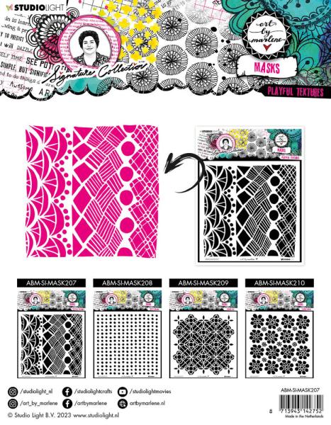 Art By Marlene - Schablone "Playful Textures" Stencil - Mask Signature Collection