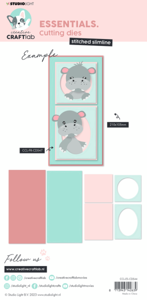 Creative Craft Lab - Studio Light - Stanzschablone "Stitched Slimline " Dies