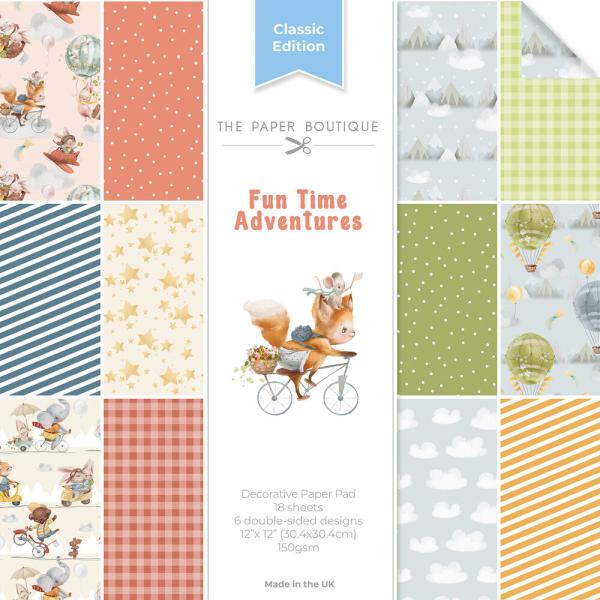 The Paper Boutique - Designpapier "Fun Time Adventures" Decorative Paper 12x12 Inch 18 Bogen