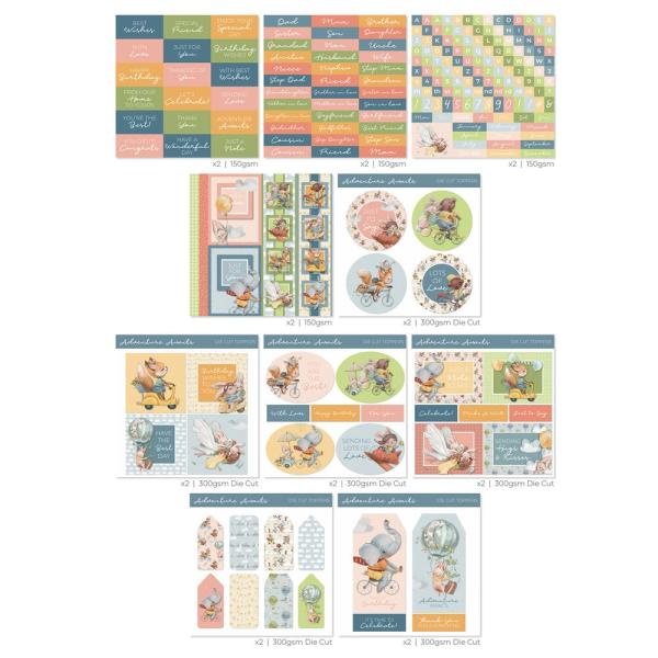 The Paper Boutique - Designpapier "Fun Time Adventures" Paper Kit 8x8 Inch - 20 Bogen