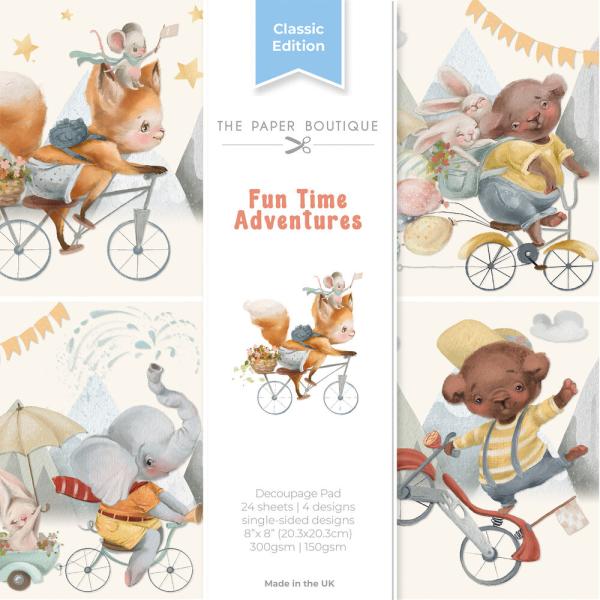 The Paper Boutique - Designpapier "Fun Time Adventures" Decorative Paper 8x8 Inch - 24 Bogen
