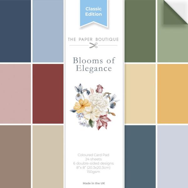 The Paper Boutique - Cardstock "Blooms of Elegance " Coloured Paper 8x8 Inch - 24 Bogen