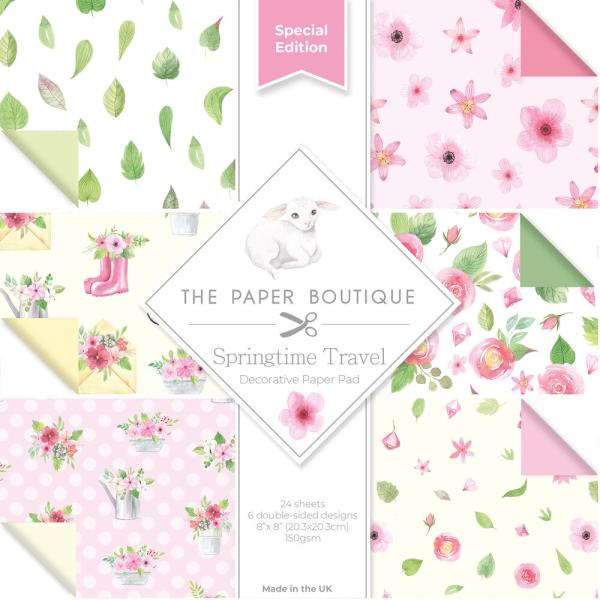 The Paper Boutique - Designpapier "Springtime Travel" Decorative Paper 8x8 Inch - 36 Bogen