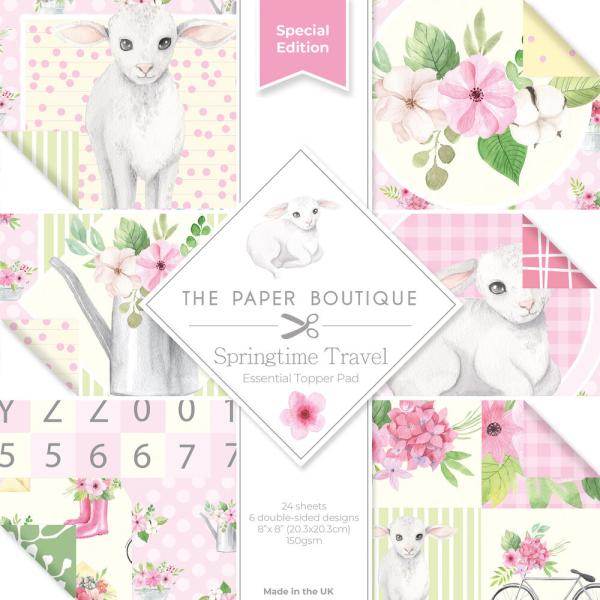 The Paper Boutique - Designpapier "Springtime Travel" Topper Pad 8x8 Inch - 24 Bogen