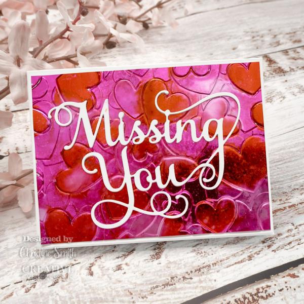 Creative Expressions - 3D Embossingfolder 8x8 Inch "Heart To Heart" Prägefolder Design by Sue Wilson