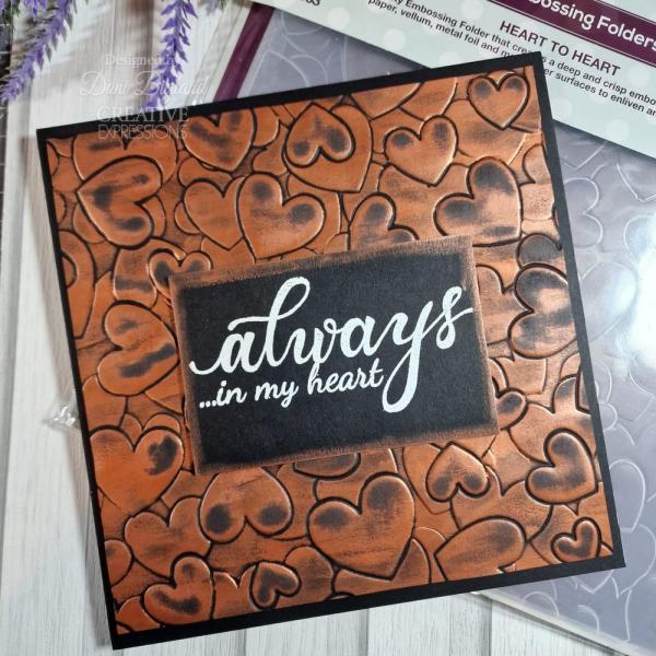 Creative Expressions - 3D Embossingfolder 8x8 Inch "Heart To Heart" Prägefolder Design by Sue Wilson