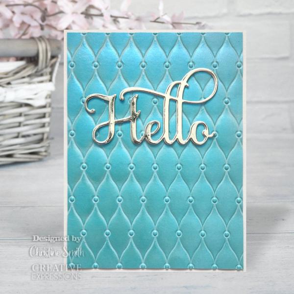 Creative Expressions - 3D Embossingfolder 8x8 Inch "Padded Quilt" Prägefolder Design by Sue Wilson