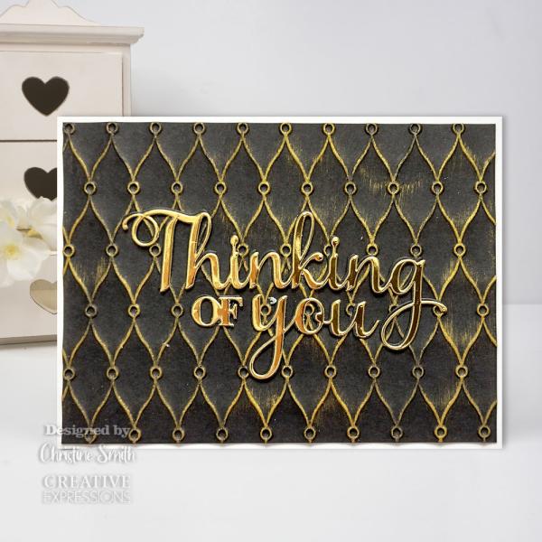 Creative Expressions - 3D Embossingfolder 8x8 Inch "Padded Quilt" Prägefolder Design by Sue Wilson