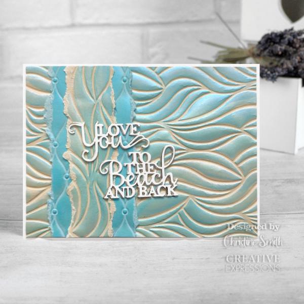 Creative Expressions - 3D Embossingfolder 8x8 Inch "Tidal Sand" Prägefolder Design by Sue Wilson
