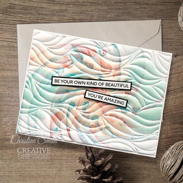 Creative Expressions - 3D Embossingfolder 8x8 Inch "Tidal Sand" Prägefolder Design by Sue Wilson