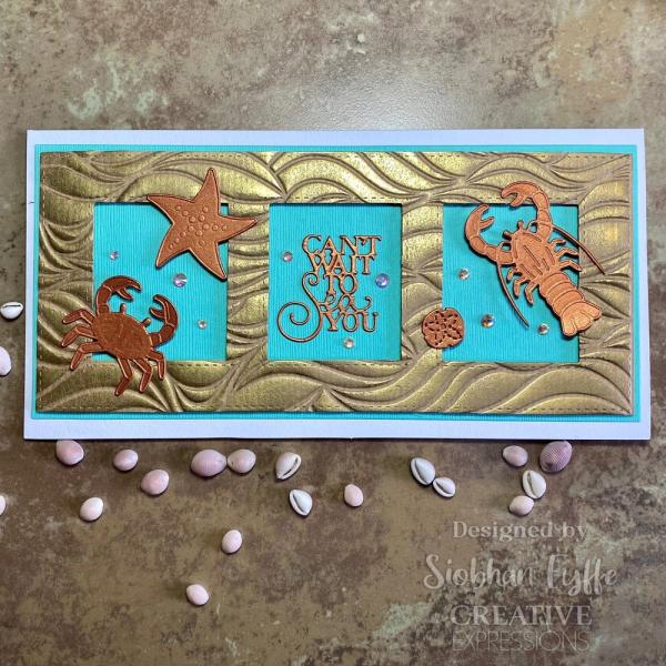 Creative Expressions - 3D Embossingfolder 8x8 Inch "Tidal Sand" Prägefolder Design by Sue Wilson