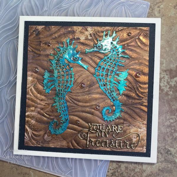 Creative Expressions - 3D Embossingfolder 8x8 Inch "Tidal Sand" Prägefolder Design by Sue Wilson
