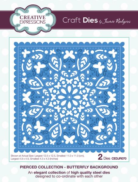Creative Expressions - Stanzschablone "Pierced Collection Butterfly Background" Craft Dies Design by Jamie Rodgers