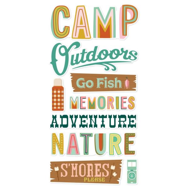 Simple Stories - Aufkleber "Trail Mix" Foam Sticker