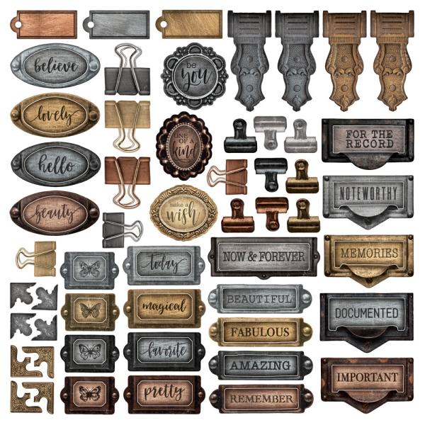 Simple Stories - Stanzteile "Metal Hardware " Die Cuts