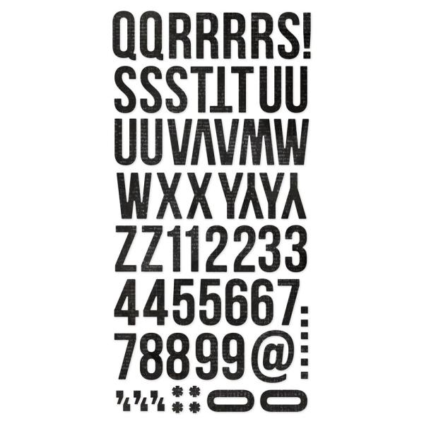 Simple Stories - Aufkleber "Vintage Black" Foam Alphas Stickers 