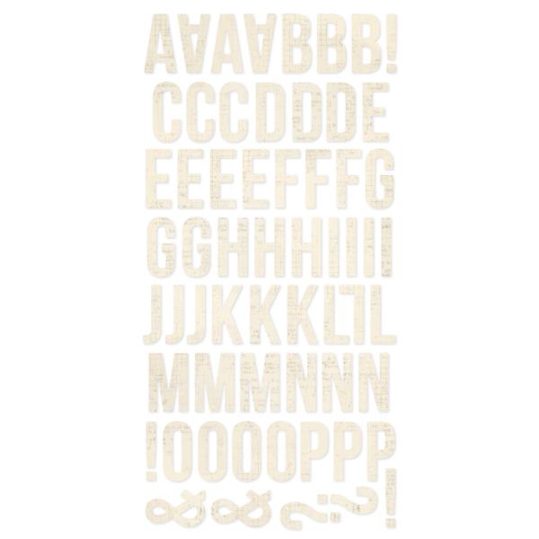 Simple Stories - Aufkleber "Vintage Cream" Foam Alphas Stickers 