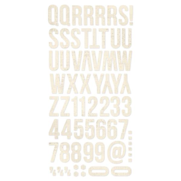 Simple Stories - Aufkleber "Vintage Cream" Foam Alphas Stickers 