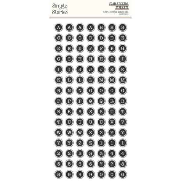 Simple Stories - Aufkleber "Type Keys" Foam Sticker