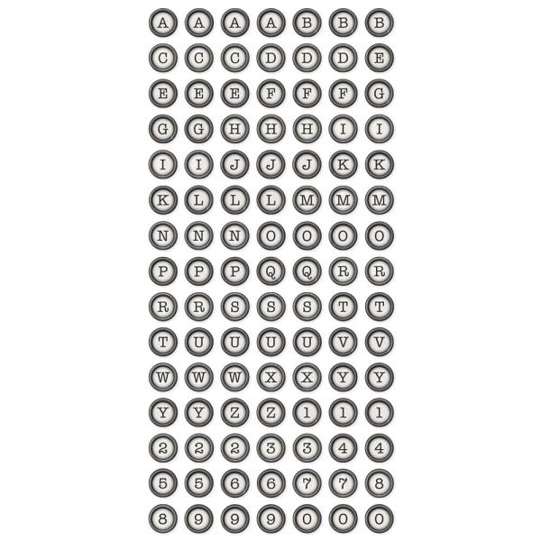 Simple Stories - Aufkleber "Type Keys" Foam Sticker