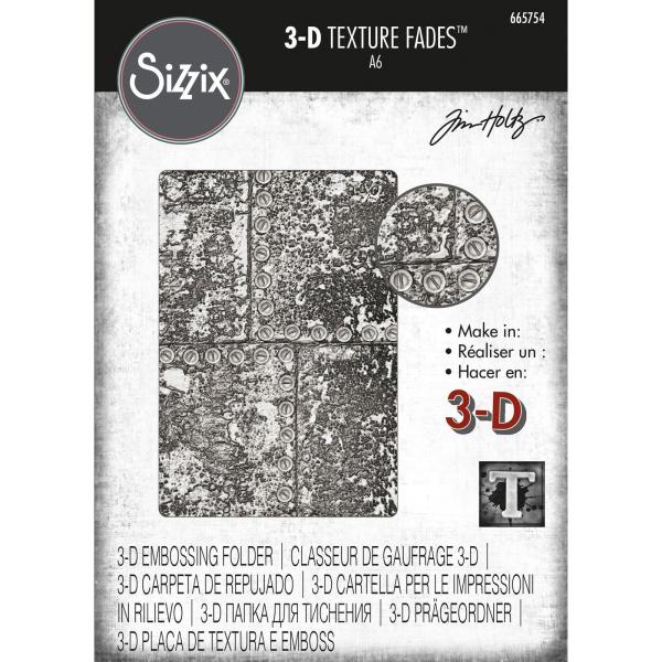 Sizzix - 3D Prägefolder "Industrious" Embossing Folder Design by Tim Holtz