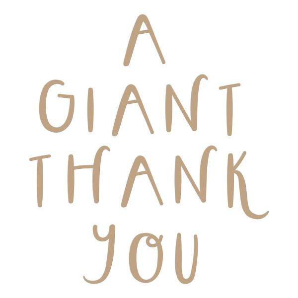 Spellbinders - Heißfolien-Platte "Giant Thank You" Hot Foil Plate