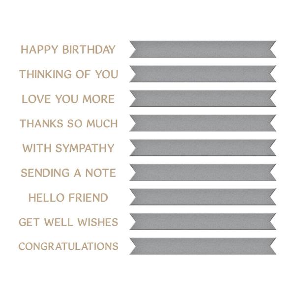 Spellbinders - Glimmer Hot Foil Plate "Hexi-Gem Sentiments"