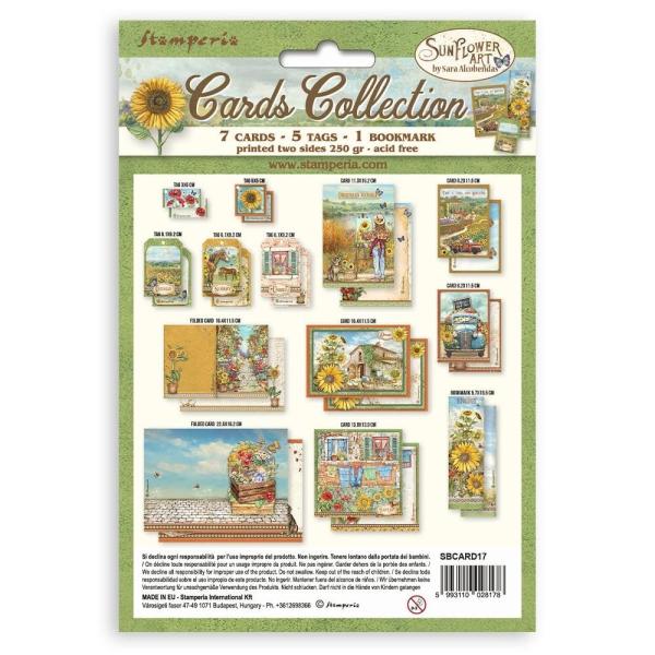 Stamperia - Stanzteile "Sunflower Art" Cards Collection