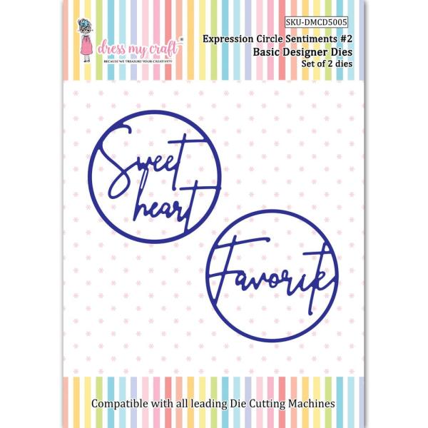 Dress My Craft - Stanzschablone "Expression Circle Sentiments #2" Dies