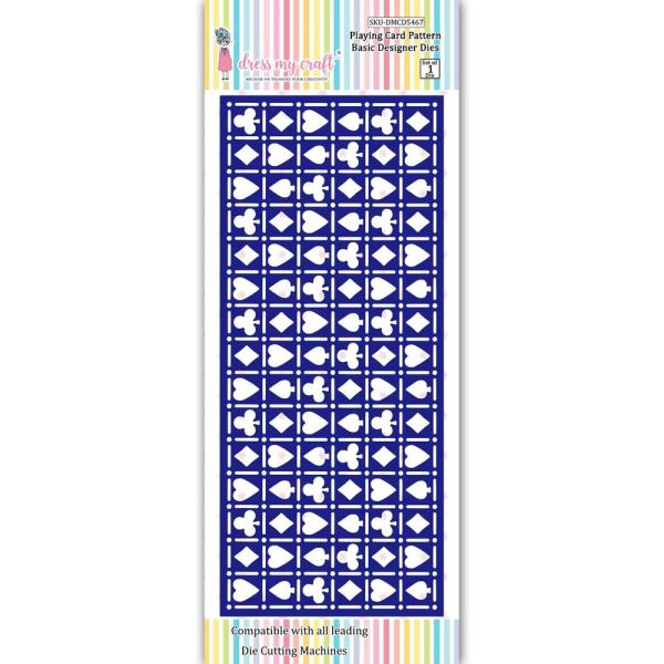 Dress My Craft - Stanzschablone "Playing Card Pattern" Dies