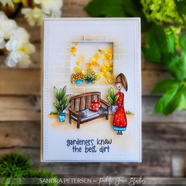 Picket Fence Studios - Stanzschablone "Connected Squares 2.5 Inch Shaker" Dies 4x6 Inch
