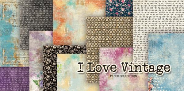 Craft & You Design - Designpapier "I Love Vintage" Paper Pad 6x6 Inch - 36 Bogen