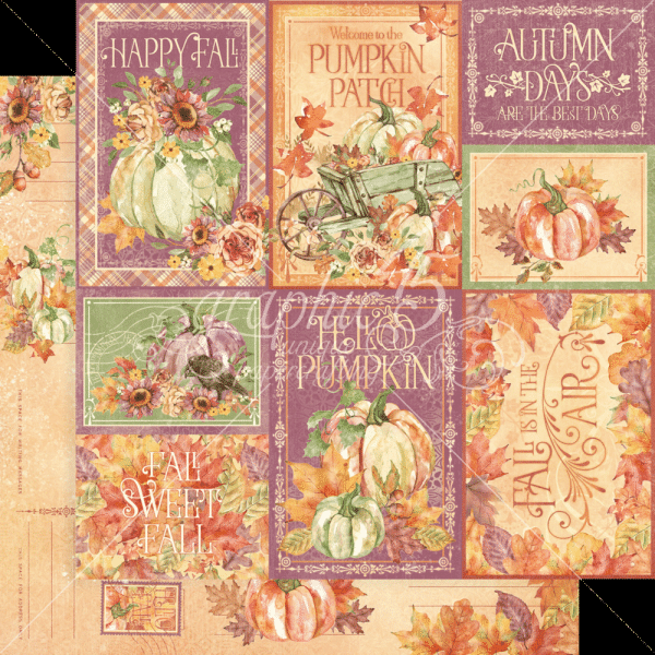 Graphic 45 - Designpapier "Hello Pumpkin" Collection Pack 12x12 Inch - 16 Bogen