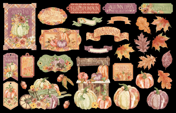 Graphic 45 - Stanzteile "Hello Pumpkin" Ephemera