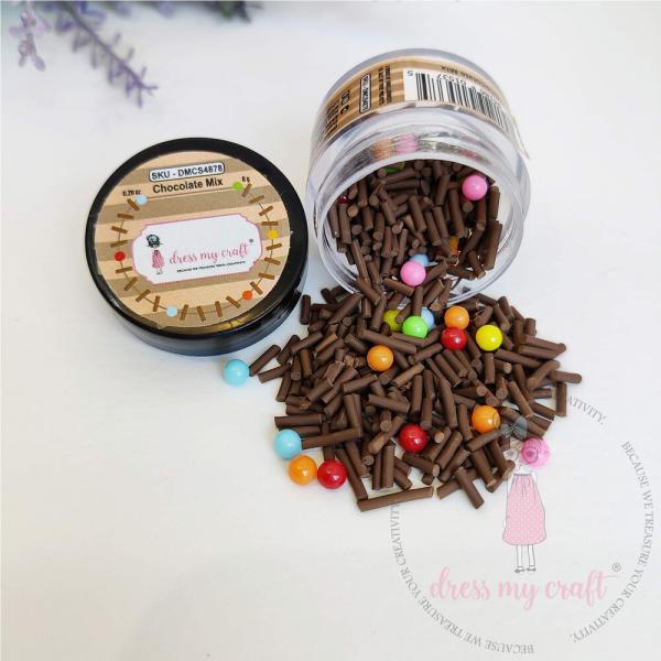 Dress My Craft - Streuteile "Chocolate Mix" Shaker Slices 8g