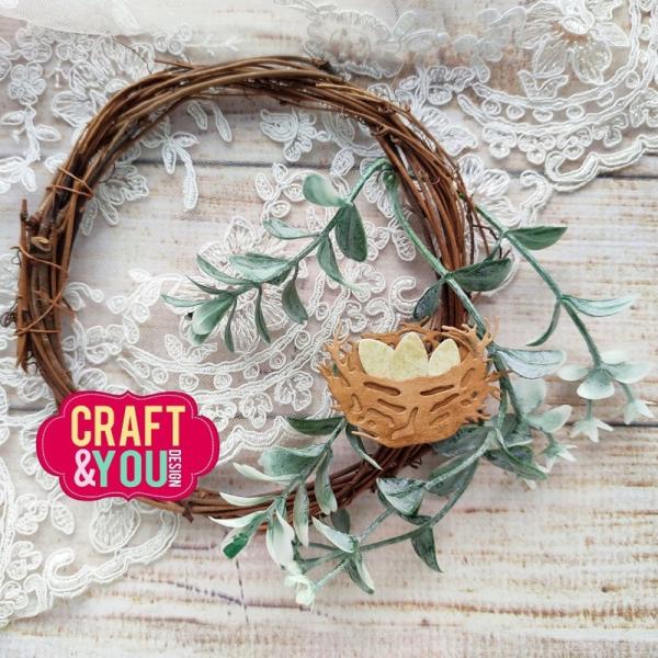 Craft & You Design - Stanzschablone "Nest With Eggs" Dies
