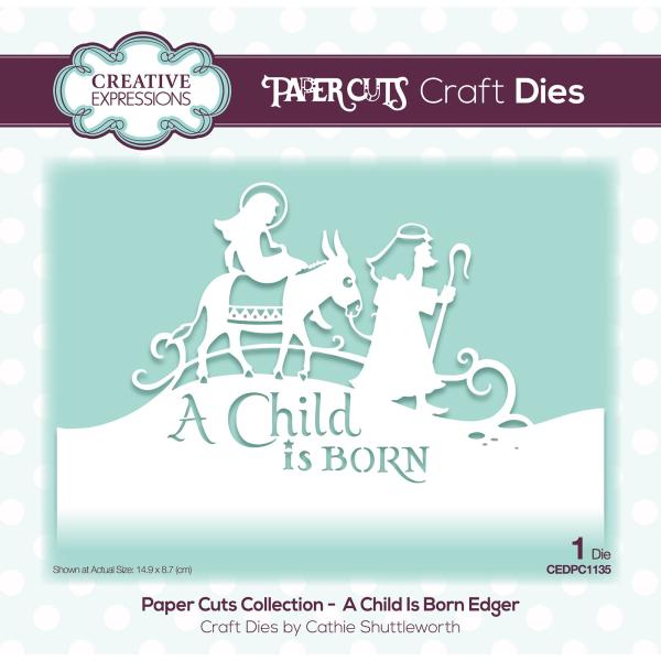 Creative Expressions - Stanzschablone "a child is born" Craft Dies Design by Cathie Shuttleworth