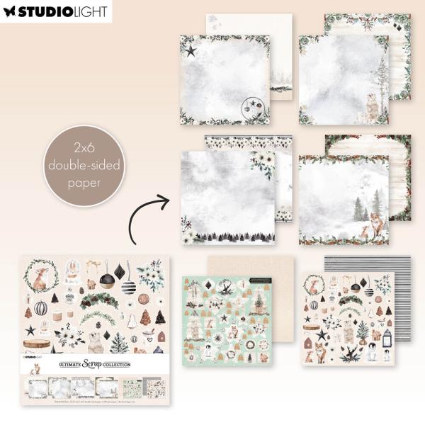 Studio Light - Designpapier "Christmas" Paper Pack 12x12 Inch ( 30,5x30,5 cm ) - 12 Bogen